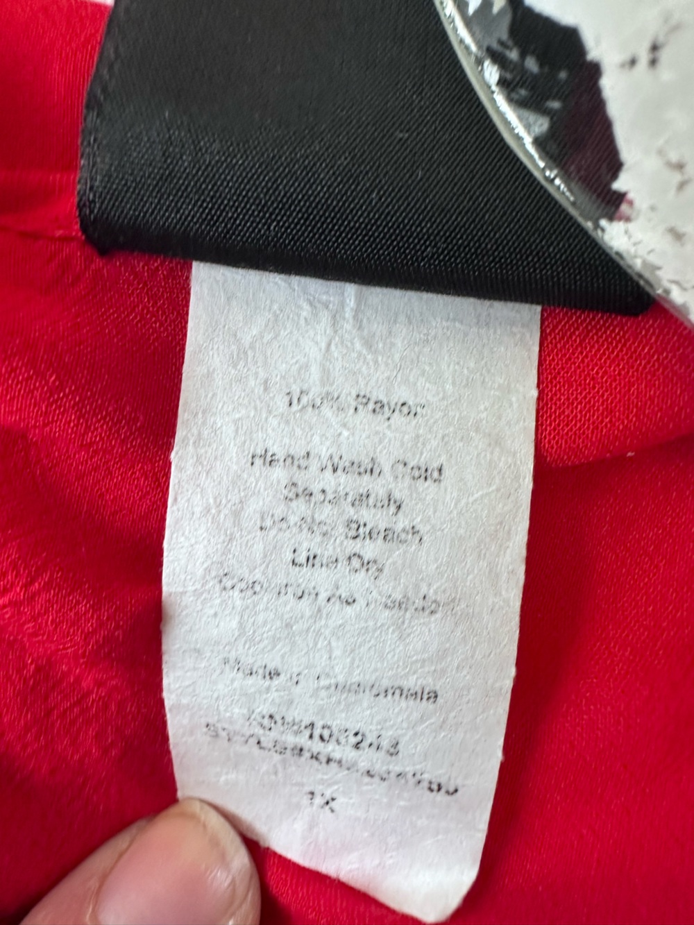 bobeau Red Multi-Pattern Geometric Raglan Blouse - Picture 13 of 15